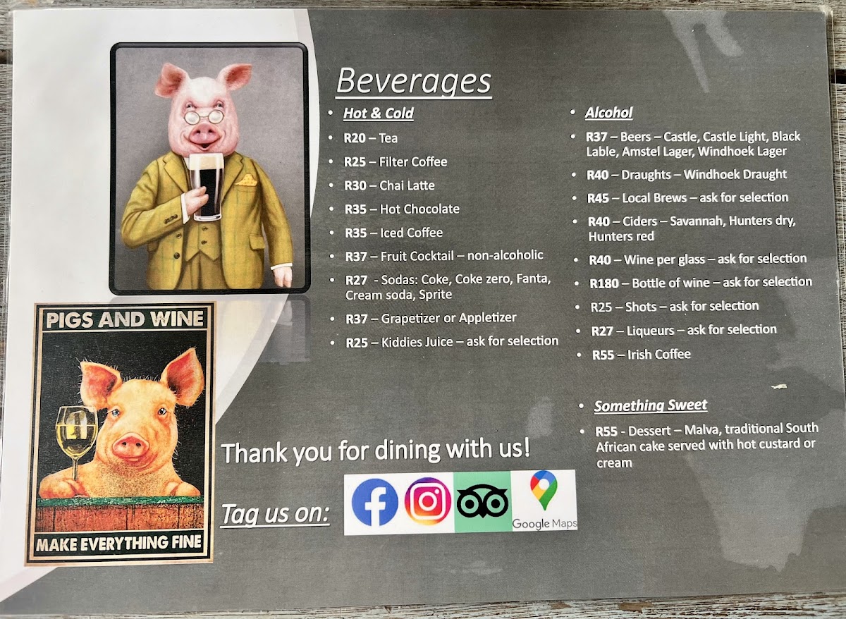 Menu The Chubby Pig (Eatery, Gift Shop & Accommodation)-6